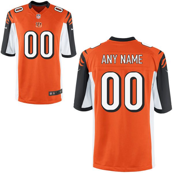 Youth Cincinnati Bengals Custom Alternate Game Orange NFL Jersey->customized nfl jersey->Custom Jersey